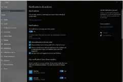  ??  ?? Windows 10’s notificati­ons options