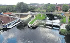  ?? PHOTO: ICMS LTD ?? An aerial view of the Lagan Gateway Project with the new lock.