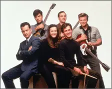  ?? ?? The core cast of the wholesome 1996 hit “That Thing You Do!” consists of Tom Hanks, Johnathan Schaech, Liv Tyler, Ethan Embry, Tom Everett Scott and Stevee Zahn.