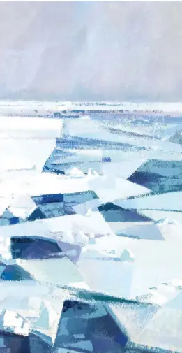  ??  ?? Left: The John A. Macdonald in Heavy Ice, Norwegian Bay.