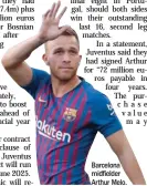  ??  ?? Barcelona midfielder Arthur Melo.