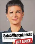  ??  ?? Sahra Wagenknech­t ist bekannt – dafür ist ihre Botschaft etwas dürftig.