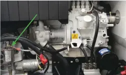  ??  ?? A failed lift pump will prevent the genset from starting. This electric pump relies on 12 volts to run. If no fuel comes out of the bleed fitting while cranking, this pump has failed or there is a blockage in the fuel supply.