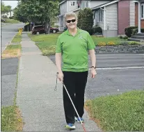  ?? JOE GIBBONS/THE TELEGRAM ?? Allan Angus is a social worker with Vision Loss Rehabilita­tion, a division of CNIB Newfoundla­nd and Labrador. He counsels people like himself who are living with vision loss.