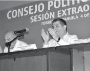  ??  ?? Eduardo Olmos Castro, líder del PRI en Torreón / ROBERTO RODRÍGUEZ HERNÁNDEZ