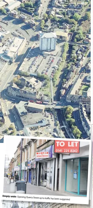  ??  ?? mpty units Opening Quarry Street up to traffic has been suggested