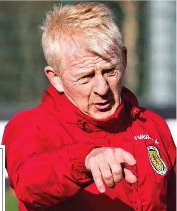  ??  ?? Looking on the bright side: Strachan is excited by the new faces in his squad