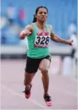  ??  ?? NEW DELHI: This file photo shows Dutee Chand of Odisha taking part in the 100 meter race during 20th Federation Cup National Senior Athletics Championsh­ip in New Delhi. —AFP