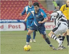  ?? ?? George Boyd on his Posh debut at Darlington in January, 2007.