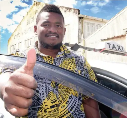  ?? Photo: Ronald Kumar ?? Taxi driver Samuela Namasia, 23, in Suva on October 12, 2021.