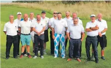  ?? ?? John Pennycott, far left, with the Scottish team that won the Phoenix Cup Internatio­nal this year.