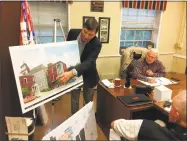 ?? Ben Lambert / Hearst Connecticu­t Media file photo ?? The Greater Litchfield Preservati­on Trust speaks about a plan to convert the former Litchfield Judicial District courthouse into a new town hall.
