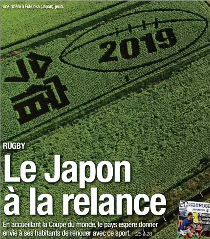  ??  ?? A nos lecteurs. Découvrez notre supplément rugby en PDF sur 20minutes.fr. Et suivez l’actualité de la Coupe du monde sur tous nos supports.