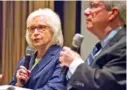  ?? ASSOCIATED PRESS PHOTOS ?? Former state Sen. Mae Beavers, R-Mt. Juliet, speaks at the forum.