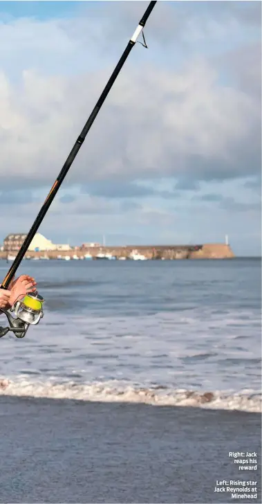  ?? Left: Rising star Jack Reynolds at Minehead ?? Right: Jack reaps his reward