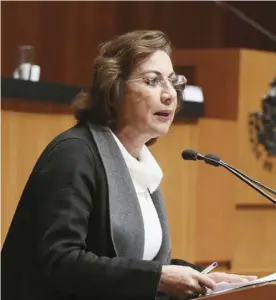  ??  ?? Guadalupe Murguía pidió autonomía en la Fiscalía General.