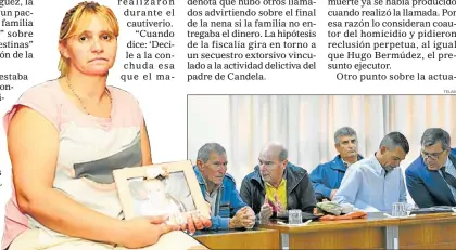  ?? TELAM ?? HORAS DECISIVAS. La fiscalía pidió perpetua para dos de los tres acusados. Carola Labrador (izq.) exige Justicia.