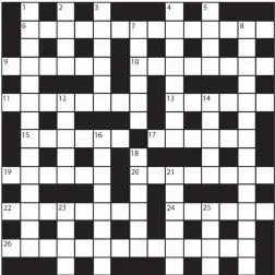  ??  ?? No 15,860 PRIZES of £20 will be awarded to the senders of the first three correct solutions checked. Solutions to: Daily Mail Prize Crossword No. 15,860, PO Box 3451, Norwich, NR7 7NR. Entries may be submitted by second-class post. Envelopes must be postmarked no later than tomorrow. Please make sure you enclose your name and address.