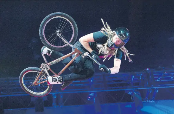  ?? CRAIG HODGE/PNE ?? X Games bronze-medal pro BMX rider Zach Newman is performing at the PNE as part of the Action Sports World Tour, which is running two shows a day.