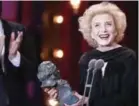  ??  ?? Spanish actress Marisa Paredes receives an honorary award for her career.