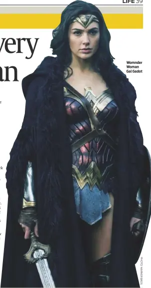  ??  ?? Womnder Woman Gal Gadot