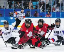  ?? BUDA MENDES/GETTY IMAGES ?? Canada’s win over the host South Koreans in Gangneung was played in front of a crowd that rivalled the one that watched the Olympic women’s final between Canada and the U.S.