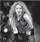  ?? GREG ALLEN/INVISION ?? Shakira will join Jennifer Lopez at the Super Bowl halftime show in Miami.