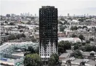  ??  ?? The remains of Grenfell Tower in London