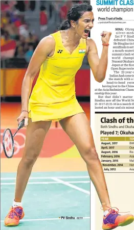  ?? GETTY ?? PV Sindhu