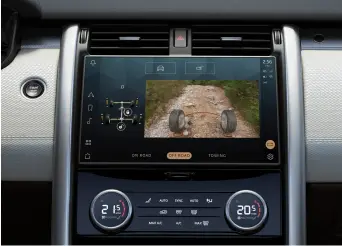  ??  ?? A completely redesigned centre console houses Land Rover’s new Pivi Pro infotainme­nt