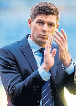  ?? Picture: SNS. ?? Steven Gerrard: reports claim the Rangers boss has had talks with Derby as a possible replacemen­t should Frank Lampard leave the Rams for Chelsea.