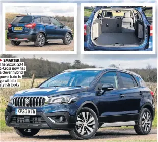  ??  ?? SMARTER The Suzuki SX4 S-Cross now has a clever hybrid powertrain to go with its stylish looks