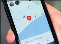  ??  ?? ■ The What3Words app on a mobile phone.