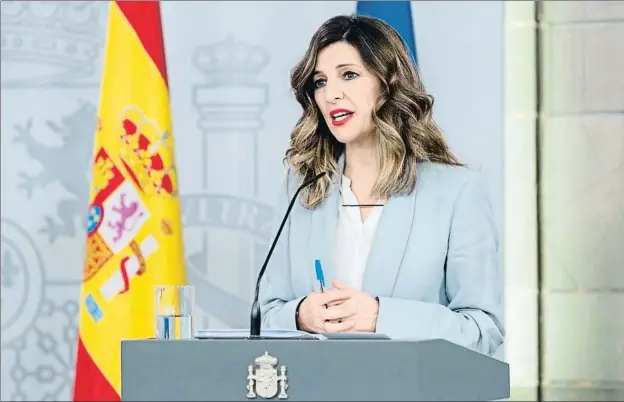  ?? EFE ?? La ministra de Trabajo, Yolanda Díaz, explicó las medidas aprobadas en el Consejo de Ministros extraordin­ario