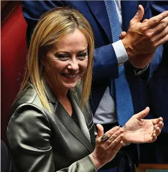  ?? ?? Giorgia Meloni, vencedora en las recientes elecciones de Italia.