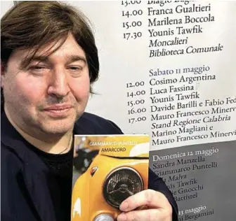  ?? ?? ↑ Il professor Giammarco Puntelli e le copertine dei suoi libri del 2024