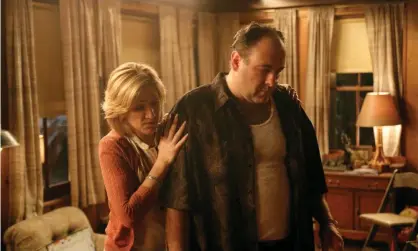  ?? Photograph: Craig Blankenhor­n/AP ?? Carmela (Edie Falco) and Tony Soprano (James Gandolfini) in The Sopranos, one of the breakout hits of the first lockdown.