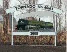  ??  ?? The artwork depicting A1 Pacific No. 60163 Tornado. DBC