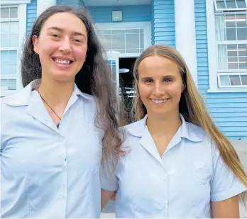  ?? ?? NGHS deputy heads Amelia Otto (left) and Eva Ronberg are having their hair cut off for charity.