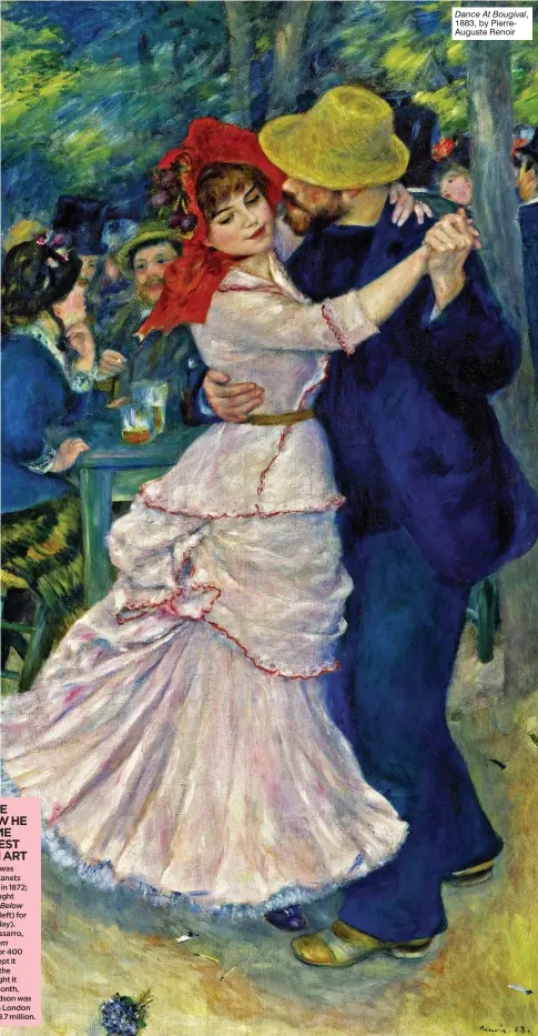  ?? 1883, by PierreAugu­ste Renoir ?? Dance At Bougival,