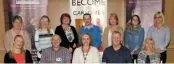  ??  ?? Back (from left): Helen Noctor Client Care Supervisor:Martina Murphy Financial Administra­tor:Maureen Moran Training & Recruitmen­t Manager:Simon Stafford Scheduler: Tryntje Murphy Admin:Maria Mahon Scheduler: Janet O Brien Scheduler. Seated: Cassie...