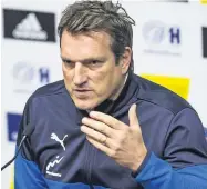  ??  ?? FIGHTING SPIRIT Herzog expects Scots to pile on pressure