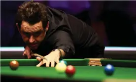  ??  ?? Ronnie O’Sullivan sealed his win with a break of 93 Photograph: VCG/VCG via Getty