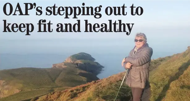  ?? Picture: Ceredigion Council ?? Gillian Jones, from Llanybydde­r, has walked 10,000 steps a day during the coronaviru­s pandemic in order to keep fit and healthy.