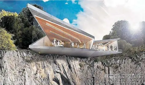  ??  ?? DYNAMIC: The proposed design for heritage centre at Rubislaw Quarry is said to be iconic