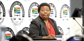  ?? NOKUTHULA MBATHA/African News Agency/ANA ?? Acting government communicat­ions spokespers­on Phumla Williams testifies at the state capture inquiry. She replaced Mzwanyele Manyi, who left GCIS a year after he was appointed to replace Themba Maseko. |