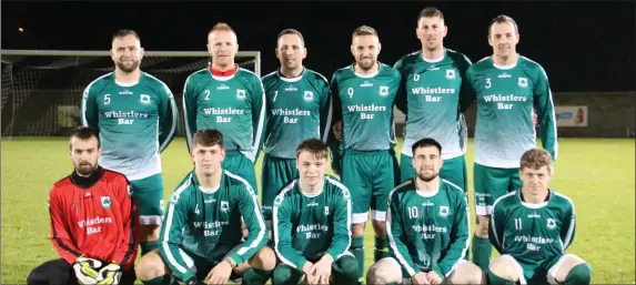  ??  ?? Shamrock Celtic, who lost out to Arklow Town in their Division 3 match on Friday evening.