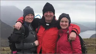  ??  ?? Nuala, Seamus and Charlotte who plan to climb to Mount Everest’s base camp next May.
