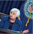  ?? Foto: afp ?? Fed Chefin Janet Yellen: Signalgebe­r für Europas Nullzins Politik?