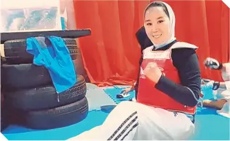  ??  ?? se quedó a unos días de convertirs­e en la primera afgana en participar en Juegos Olímpicos.